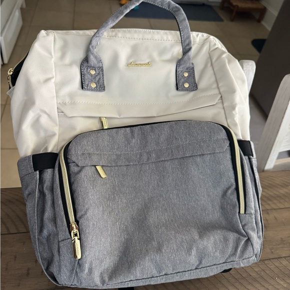LOVEVOOK Cream and Gray Backpack - Picture 1 of 4